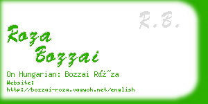 roza bozzai business card